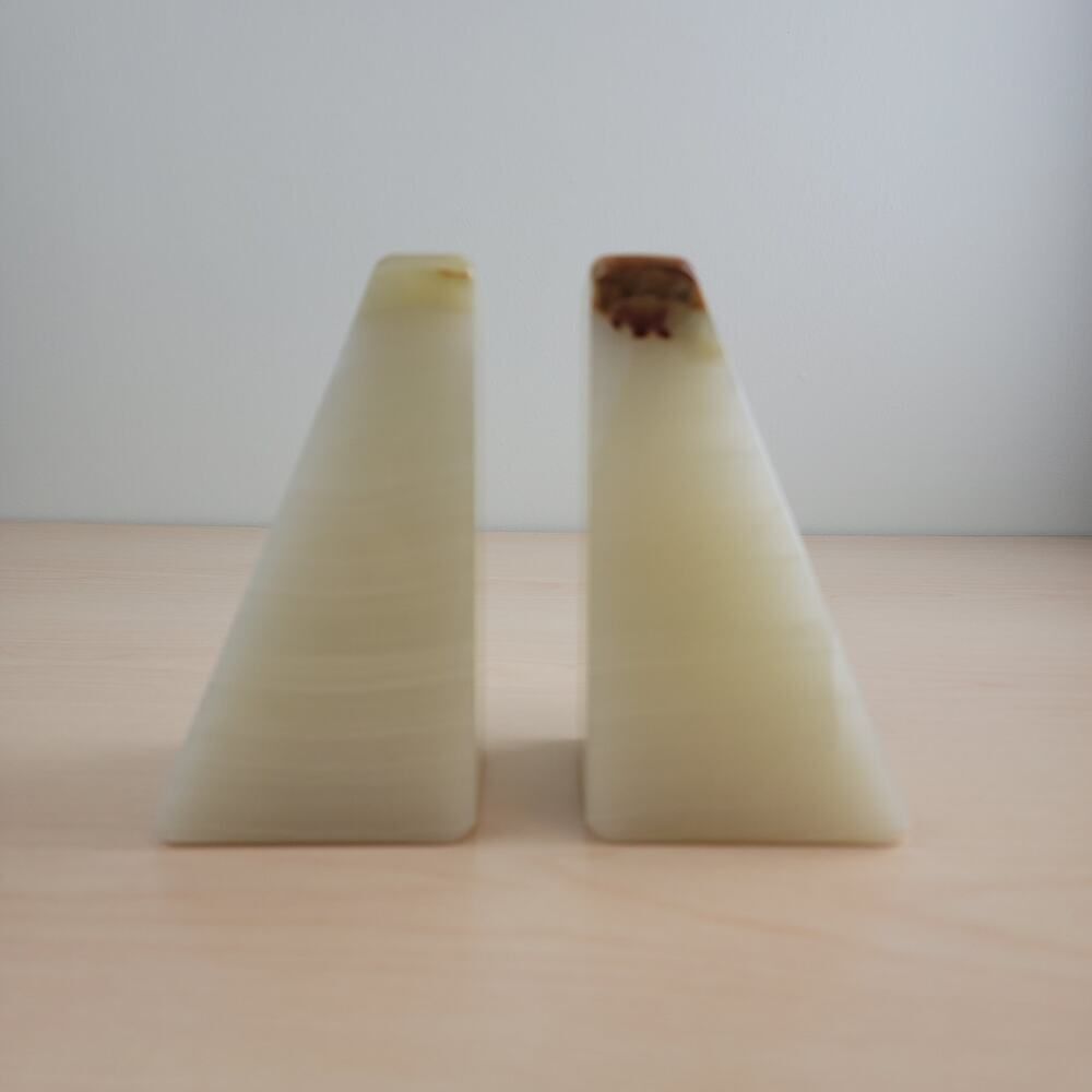 Vintage Crystal Stone Bookends Pair Natural Mineral Home Decor